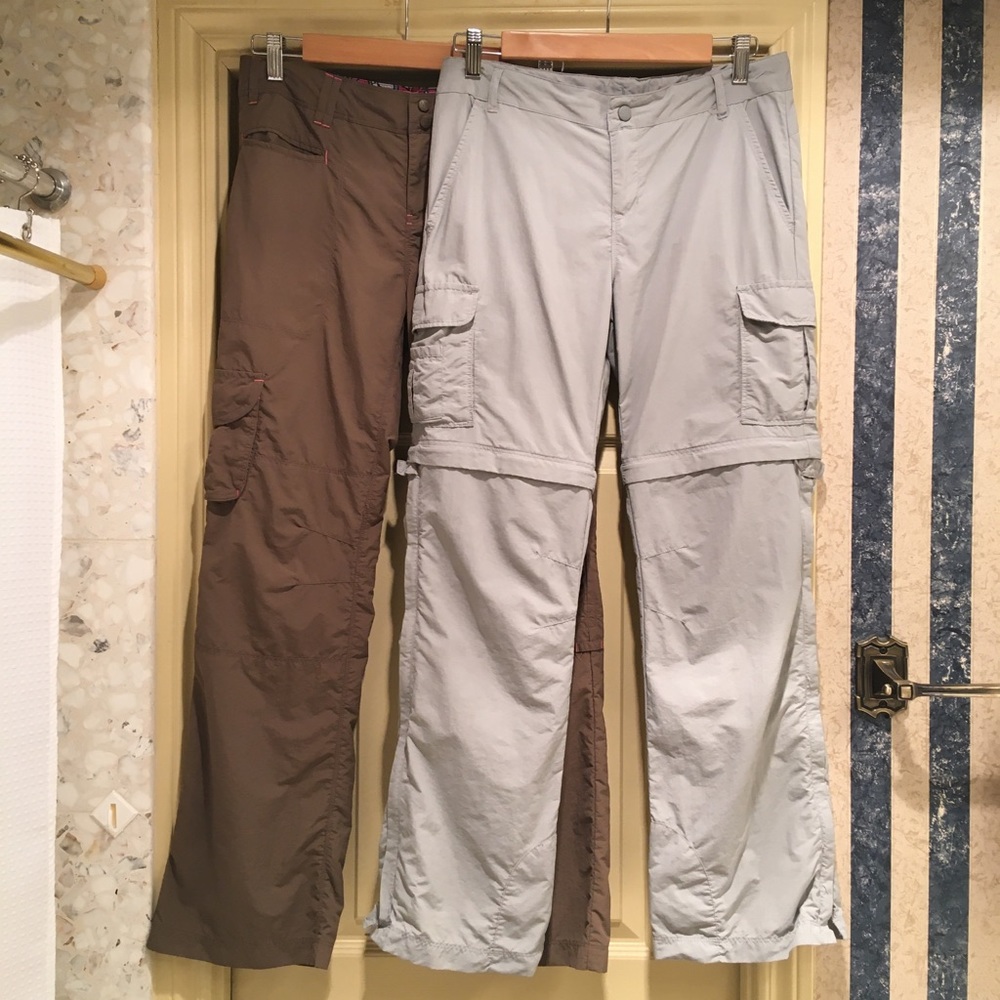 2 pairs REI Girls Sahara Convertible Pants L (14/16)